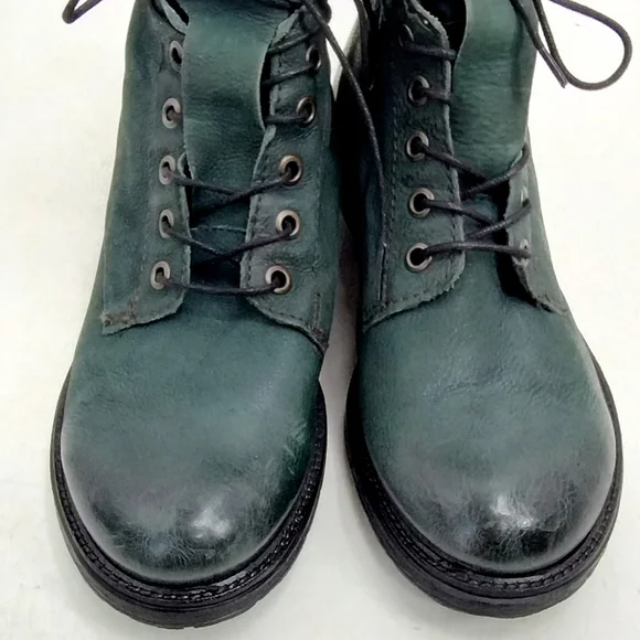 Miz Mooz Nala Combat Boots in Distressed Jade - Picture 4 of 13